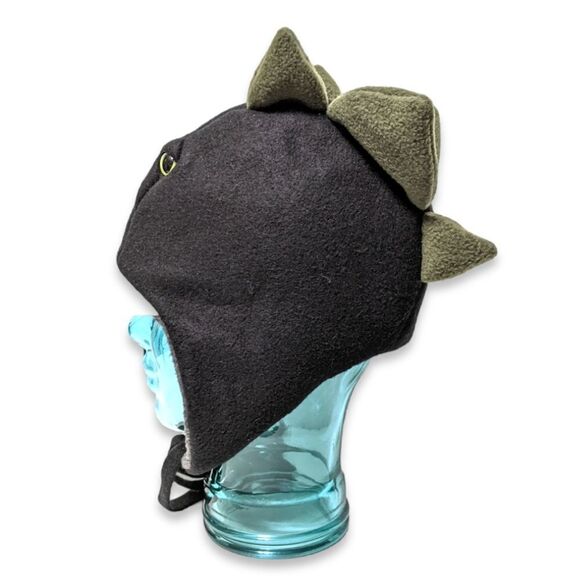 MOONSTONE DESIGNS Handmade Dinosaur Ear Flap Hat - Picture 4 of 6